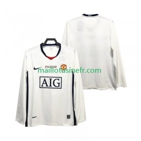 Maillot de Foot Manchester United Champions League 2008 2009 Extérieur Retro Manches Longues